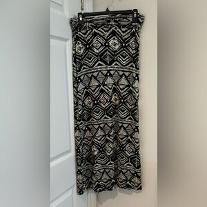 Thanx Collection geometric tribal pattern maxi skirt made in Canada